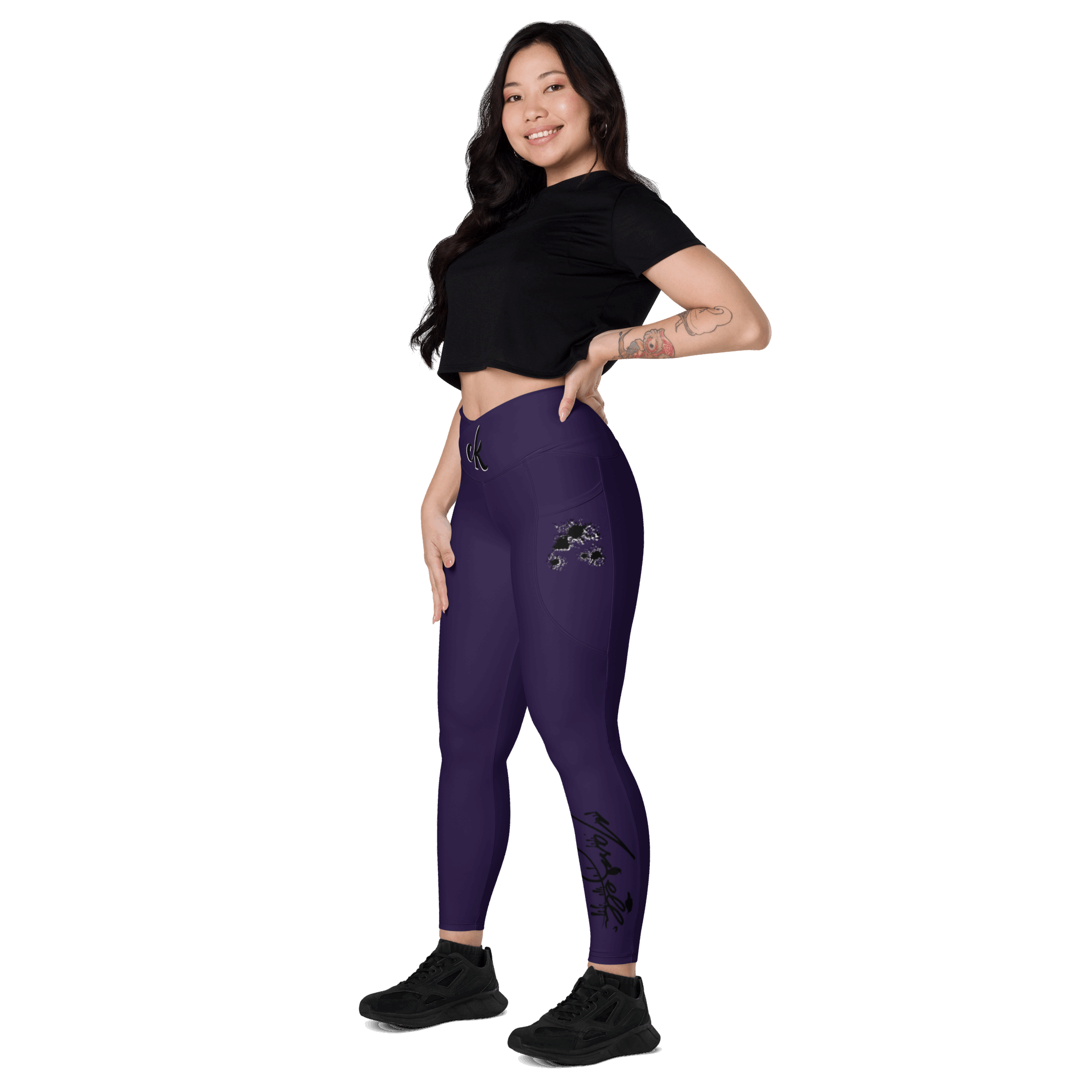 CK - Purple Crossover leggings with pockets – Marzelli