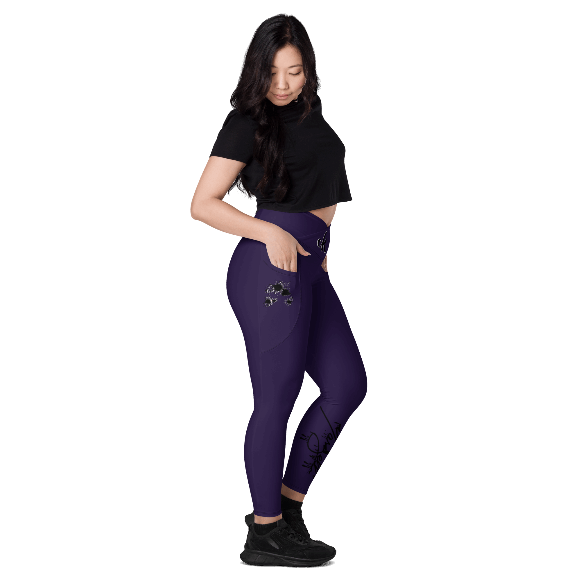 CK - Purple Crossover leggings with pockets – Marzelli