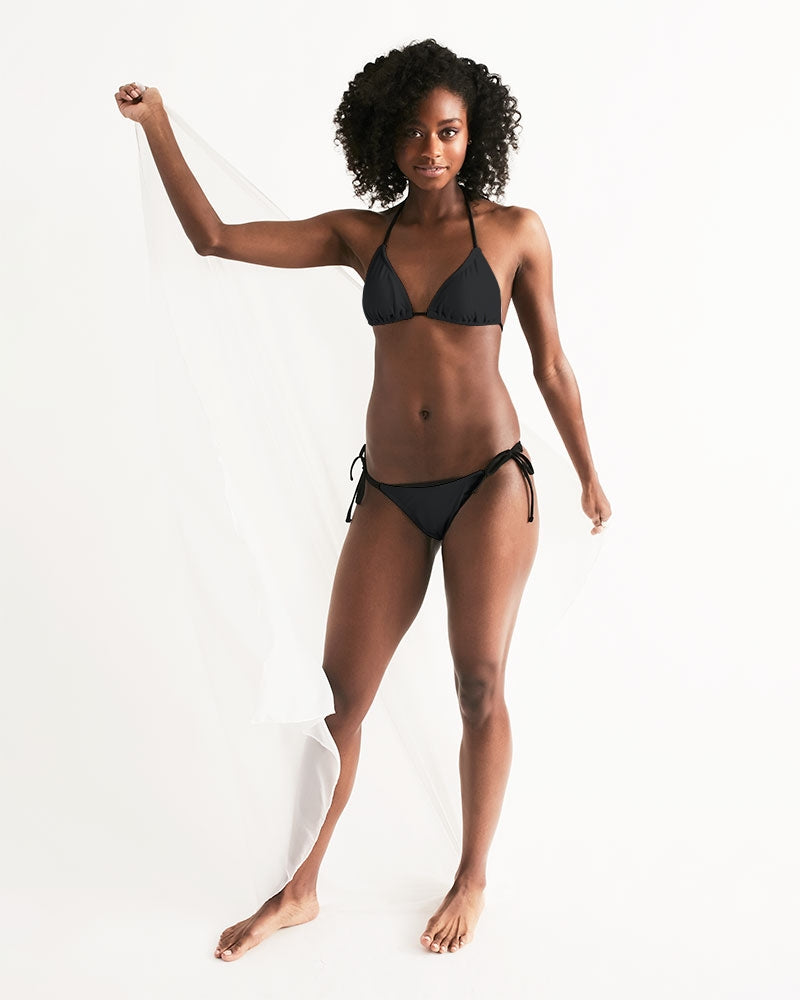 Women's Black Triangle String Bikini
